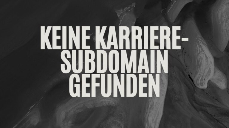 keine karriere-subdomain gefunden