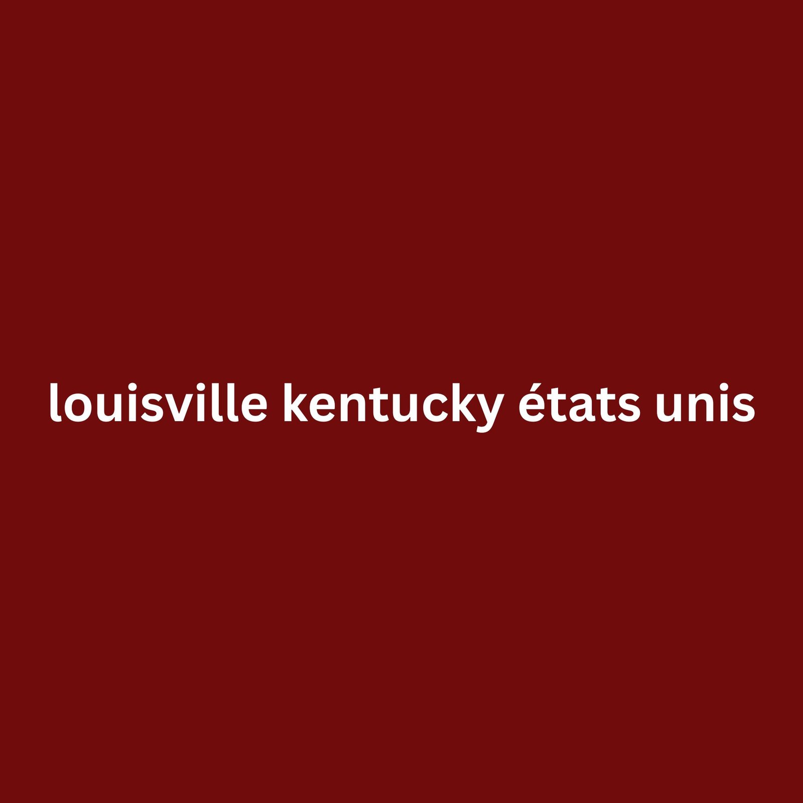 louisville kentucky états unis
